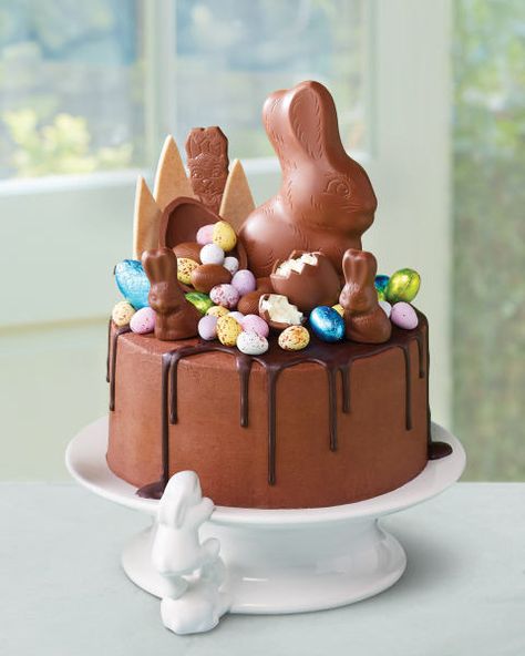 Easter Cake Decorations Ideas, Easter Cake Decorating Ideas, Chocolate Bunny Cake, Easter Chocolate Cake, Easter Cake Designs, Easter Strawberry, Baking Easter, Easter Baking Recipes, Easter Cake Decorating