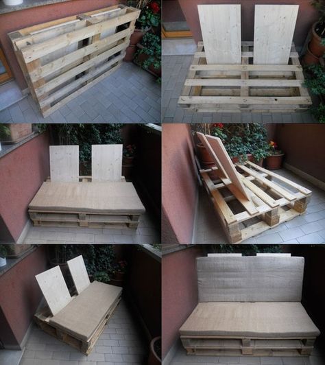 A pallet love seat would look nice! Small Balcony Furniture, Klein Balkon Decor, Balcon Mic, Balkon Decor, Balcony Ideas Indian, Garden Apartment, Small Balcony Design, Balcony Ideas Apartment Indian, Pallet Sofa