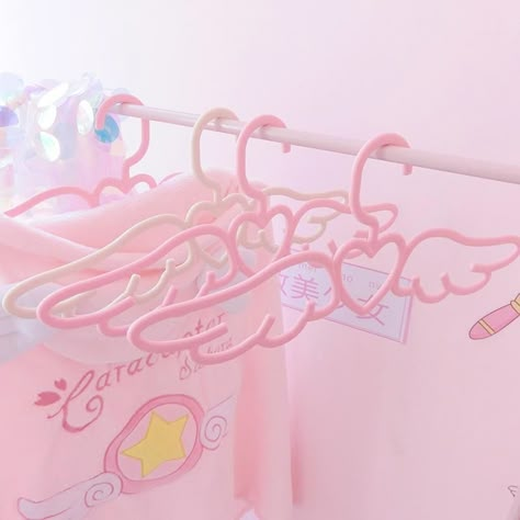 Kawaii Things | These Wings Clothings Hangers are a game-changer for your closet! They're perfect for adding a touch of cuteness to your space while keeping your clothes stylishly organized. Kawaii Room Ideas, Kawaii Bedroom, Non Slip Hangers, Cute Furniture, Pink Room Decor, Pink Clothes, Cute Bedroom Decor, Cute Room Ideas, Room Stuff