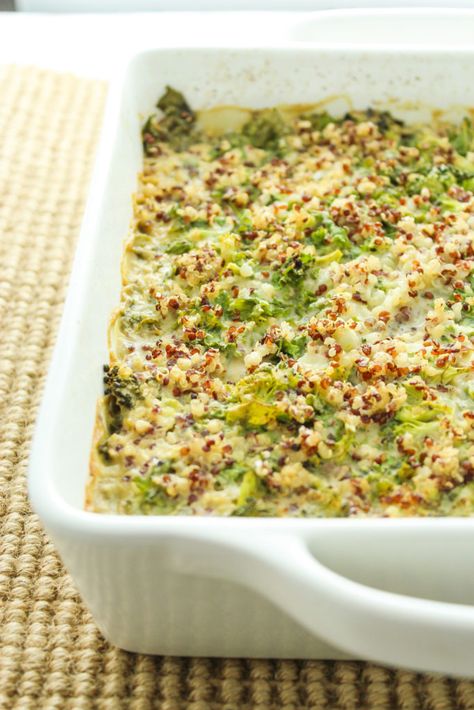 minutes. Allow to cool and enjoy! Nutrition Broccoli Quinoa Casserole, Vegan Casserole Recipes, Vegan Casseroles, Green Casserole, Quinoa Casserole, Vegetable Casserole Recipes, Vegan Casserole, Vegan Holiday Recipes, Vegan Quinoa