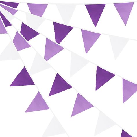 jijAcraft 12M Purple White and Blue Bunting Banner, 42Pcs Reusable Garden Triangle Flag for Wedding, Birthday Party, Baby Shower, Anniversary, Graduation, Classroom Decoration : Amazon.co.uk: Garden Outdoor Bunting, White Bunting, Triangle Flag, Blue Bunting, Twins 1st Birthdays, Birthday Cake Topper Printable, Handmade Packaging, Flag Banners, Uk Garden