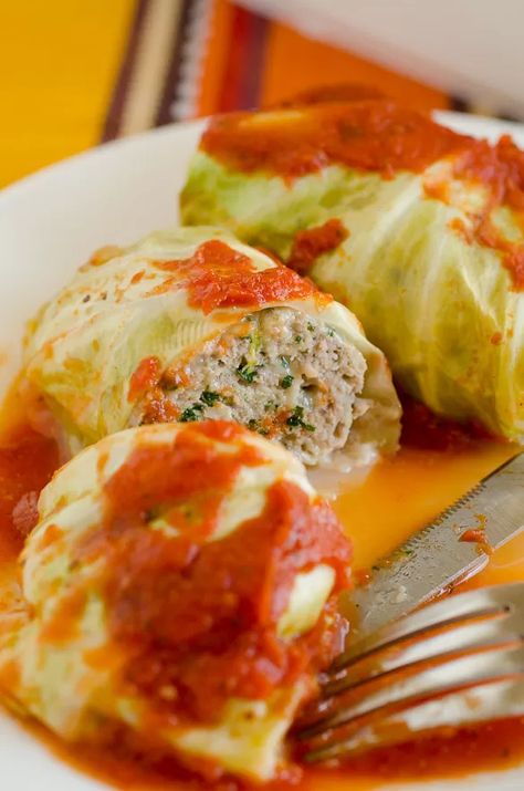 Italian Cabbage, Turkey Cabbage, Turkey Spinach, Stuffed Cabbage Rolls, Italian Turkey, Spinach Cheese, Cabbage Rolls Recipe, Healthy Italian, Stuffed Cabbage