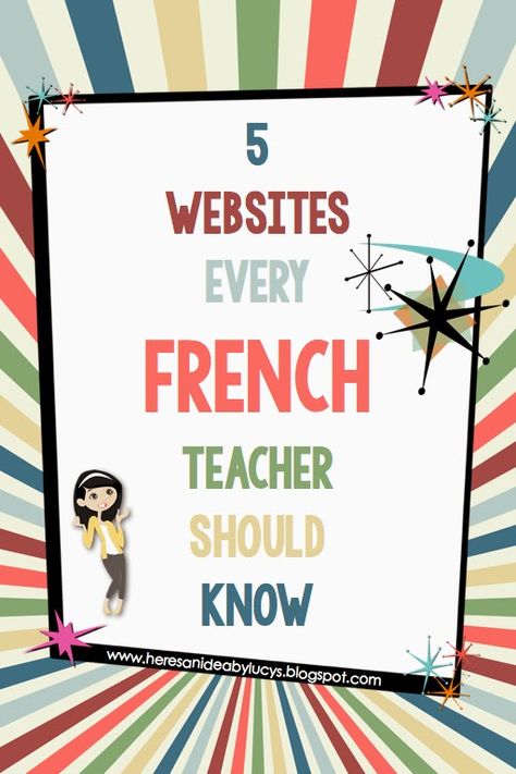 Here's an idea: Free French eBook and 5 French websites every French teachers should know! French Websites, French Immersion Kindergarten, Teaching French Immersion, French Immersion Resources, Learning French For Kids, French Flashcards, French Teaching Resources, French Activities, French Language Lessons