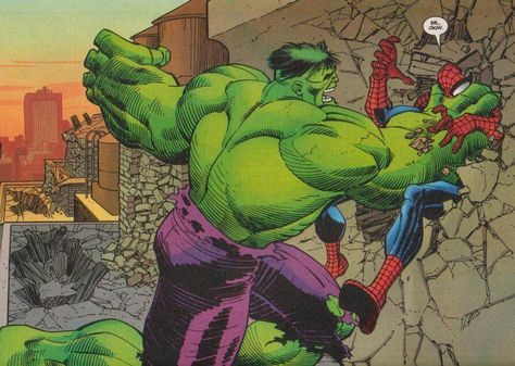 Spiderman Vs Hulk, Captain America Villains, Hulk Artwork, Giant Monster Movies, The Fantastic Four, John Romita Jr, Hulk Art, Hulk Comic, Marvel Comics Superheroes