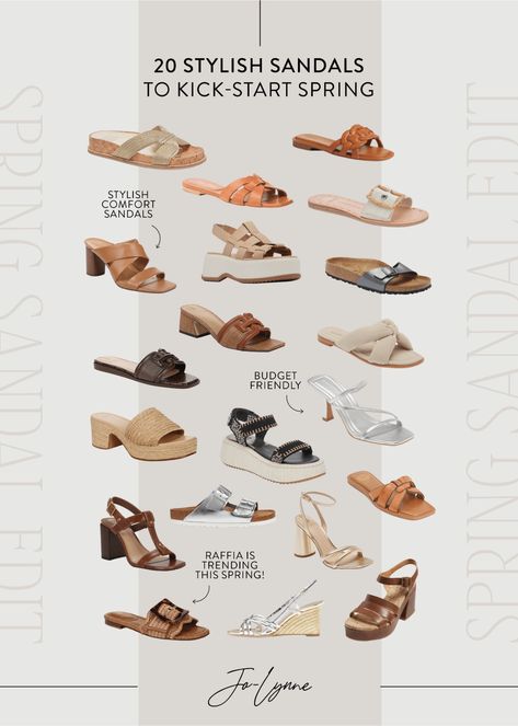 2024 Spring Sandal Edit Trendy Spring Beach Flats, Flat Slides For Summer Outings And Spring Season, Beach-style Sandals For Spring, Leather T-strap Sandals For Beach Spring Season, Summer Shoes 2024, Sandles Spring 2024, Classy Flats, Over 40 Outfits, Pajamas All Day