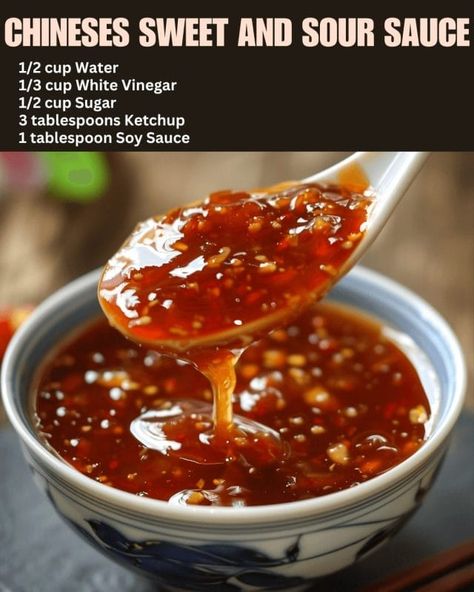 Chinese Food Sauces, Asian Sauce For Pork, Asian Sweet And Sour Sauce, Sweet And Sour Sausage Recipes, Sweet Garlic Sauce, Sweet & Sour Sauce, Sweet And Sour Sauce For Chicken, How To Make Sweet And Sour Sauce, Chinese Sauces Recipes