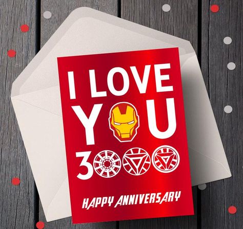 Avengers Birthday Card, Marvel Diy, Iron Man Birthday, Anniversary Cards For Him, Man Card, Avengers Pictures, Marvel Cards, Marvel Gifts, End Game