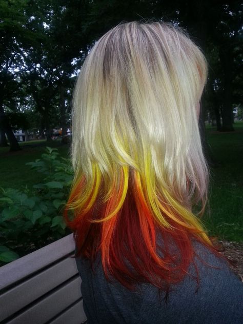 flames and fire color Flame Hair, Fire Hair, Fire Color, Fire Painting, Dyed Hair Inspiration, All Hairstyles, Awesome Hair, Feathered Hairstyles, Hair Painting