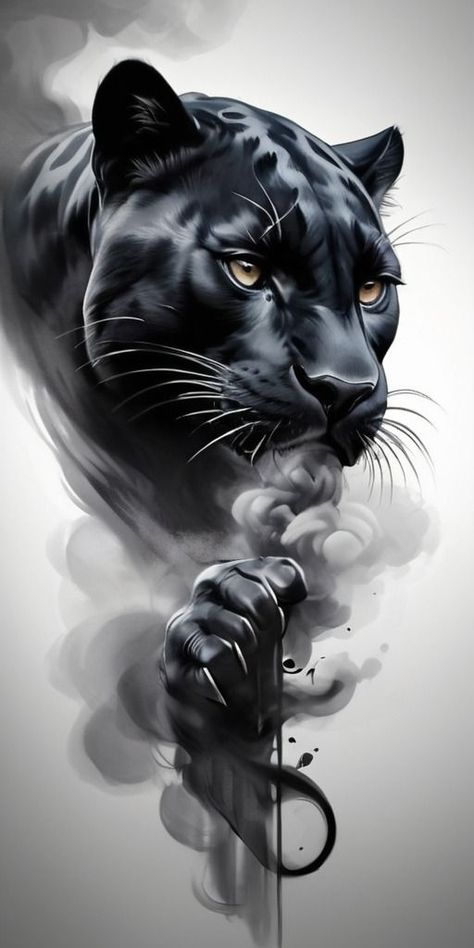 Black Panther Cat Tattoo, Panther Back Tattoo, Black Panther Tattoo Design, Coverup Tattoo Designs, Cover Up Tattoo Design, Panther Tattoo Design, Coverup Ideas, Lézervágott Fa, Black Panther Cat