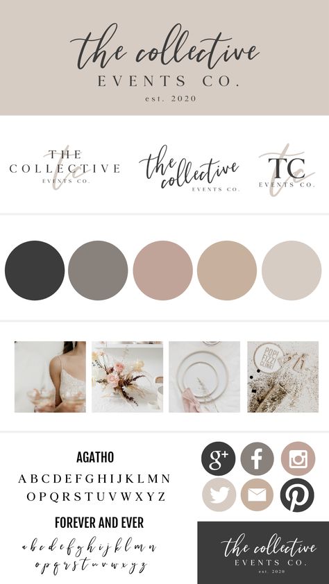 Neutral Color Palette Web Design, Neutral Business Color Palette, Professional Brand Colors, Branding Neutral Color Palette, Photography Brand Color Palette, Fashion Logo Color Palette, Soft Branding Color Palette, Simple Feminine Logo, Branding Color Palette Business