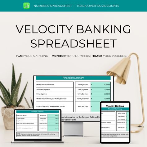 Numbers Spreadsheet - Help pay down debt Velocity Banking, Apple Computers, Debt Reduction, Finance Organization, Apple Computer, Debt Free, Cash Flow, Banking, Personal Finance