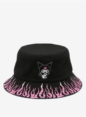 https://www.hottopic.com/product/kuromi-flames-bucket-hat/16953561.html?cgid=pop-culture-shop-by-license-hello-kitty#start=60 Hot Topic Aesthetic, Kuromi Clothes, Pink Flames, Starry Background, Fantasy Shop, Cute School Stationary, Hello Kitty Themes, Nintendo Switch Accessories, Cute Dress Outfits