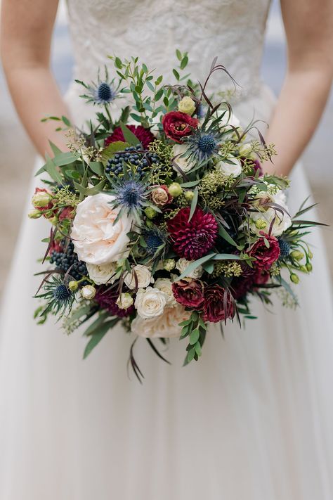 Wedding Flowers Winter Bouquets, Enchanted Forest Wedding Flowers Bouquets, Wedding Bouquets Thistle, Modern Floral Bouquets, Larkspur Wedding Bouquet, Organic Wedding Bouquet, Fern Wedding Bouquet, Wedding Bouquets Autumn, Unstructured Bouquet