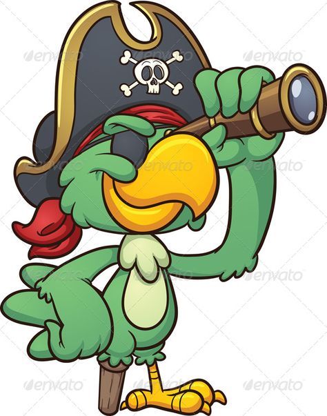 Pirate Parrot Parrot Cartoon, Parrot Logo, Cartoon Pirate, Parrot Tattoo, Pirate Cartoon, Parrot Drawing, Bird Cartoon, Parrot Fish, Parrot Painting