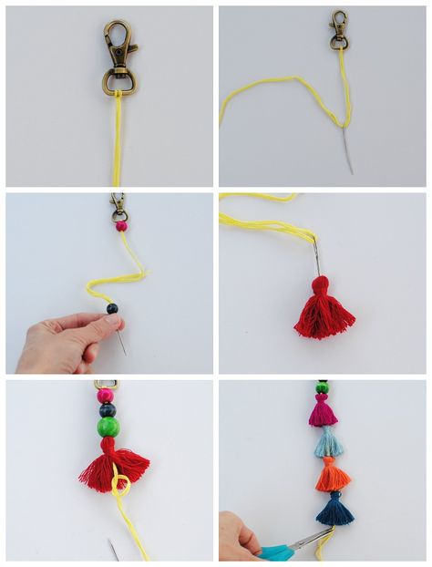 Trash To Couture: DIY Pom Pom & Tassel Fobs Pom Pom Keychain Diy, Make Tassels, Trash To Couture, How To Make Tassels, Diy Pom Pom, Pom Pom Maker, Pom Pom Keychain, Yarn Pom Pom, Pom Pom Crafts