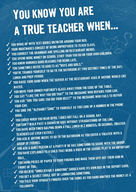 POSTER: You Know You're A TRUE Teacher When... Teacher Humour, Teaching Humor, Teaching Quotes, Teaching Inspiration, Teacher Inspiration, Teacher Quotes, Teaching Classroom, Teacher Hacks, School Humor