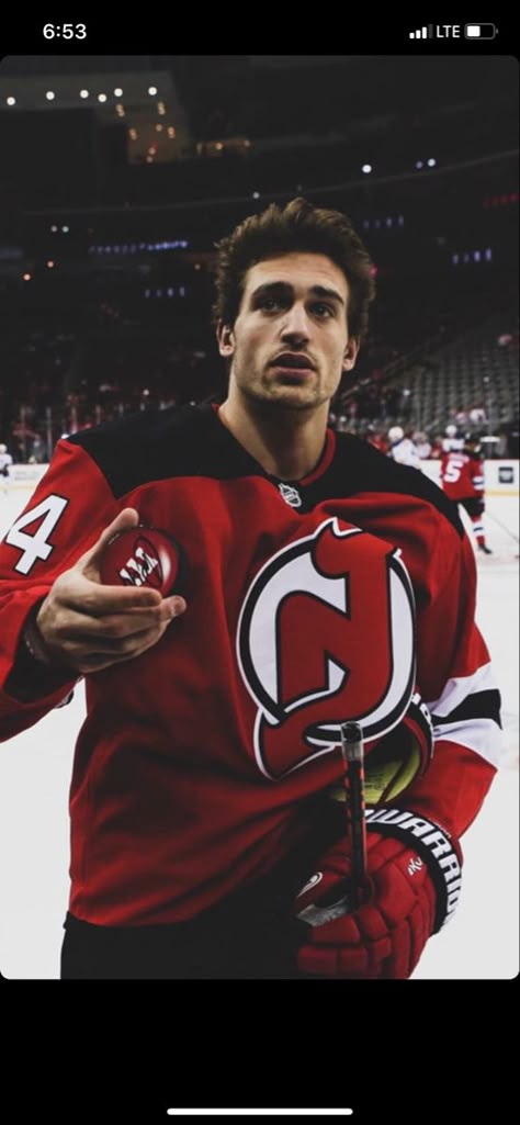 Miles Wood, Nj Devils, Hot Hockey Players, Skater Boys, Sports Romance, Workout Chart, Colorado Avalanche, New Jersey Devils, Book Boyfriends