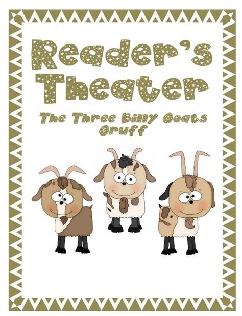 Work on fluency with first graders using readers' theater. Here is a free Three Billy Goats Gruff readers' theater script to work on reading fluency for first grade. The Three Billy Goats Gruff, Preschool Farm, Readers Theatre, Readers Theater Scripts, Drama Activities, Three Billy Goats Gruff, Reader's Theater, Billy Goats Gruff, Huge Eyes