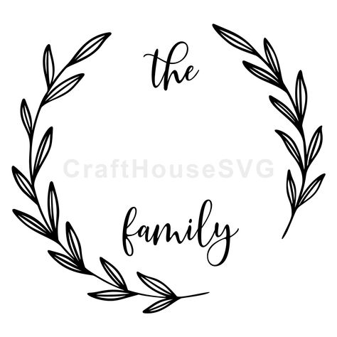 Free Family Monogram Svg Files For Cricut, Monogram Family Name Sign Svg Free, Family Monogram Sign Svg, Circle Svg Frames, Circle Painting, Family Monogram, How To Make Stickers, Circle Monogram, Silhouette Free