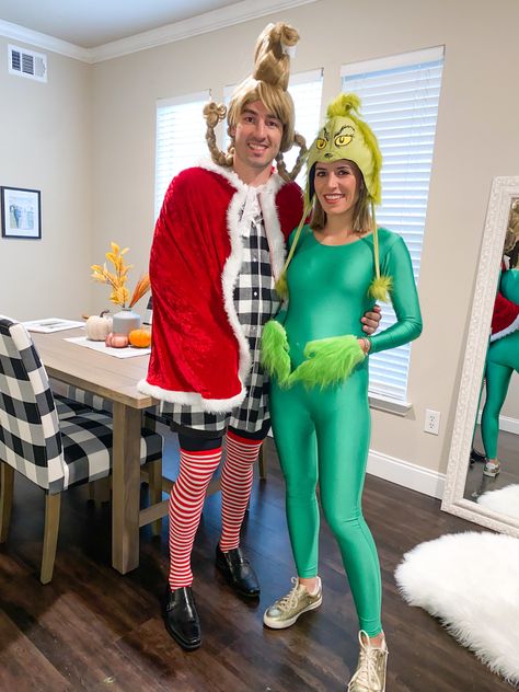 Pregnant Grinch Halloween Costume, Grinch Couple Costume, Pregnant Grinch Costume, Cindy Lou Costume, Pregnancy Christmas Card, Maternity Halloween Costume, Pregnant Halloween Costume, Grinch Halloween, Maternity Halloween