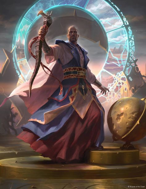 ArtStation - TEFERI, WHO SLOWS THE SUNSET Time Wizard, Flash Characters, Magic Board, Mtg Art, Game Inspiration, Fantasy Warrior, Table Mat, Fantastic Art, Dnd Characters