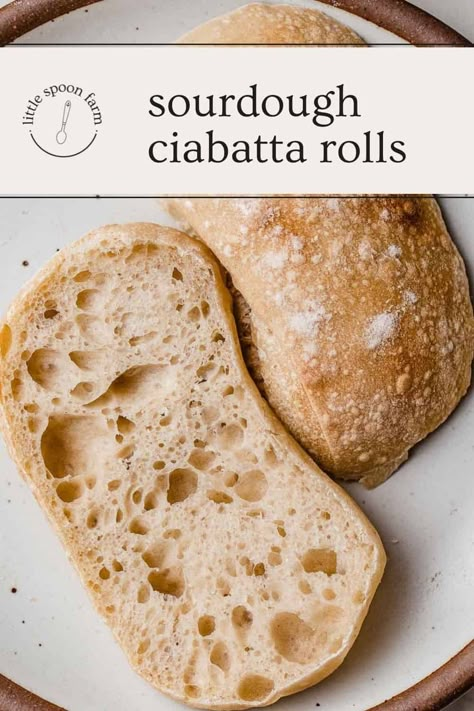 Sourdough Ciabatta Recipe, Bread Recipe Sourdough, Sourdough Ciabatta, Ciabatta Bread Recipe, Ciabatta Rolls, Everything Sourdough, Using Sourdough Starter, Recipe Using Sourdough Starter, Sourdough Bagels