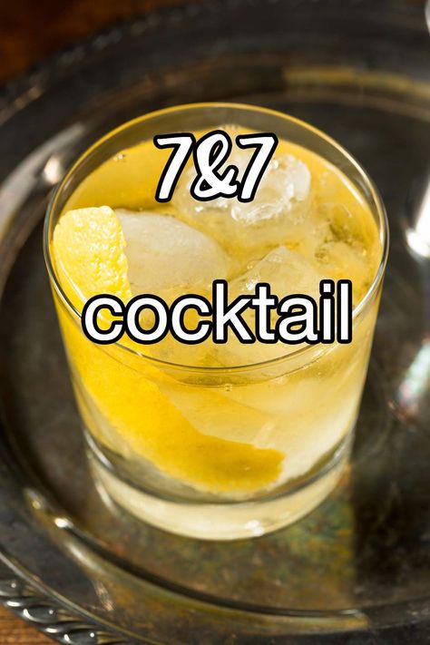 7 And 7 Cocktail - The 7&7 is a classic cocktail. Combining Seagram's 7 blended whiskey with 7-Up, this simple beverage packs a punch of flavor in every sip. | CDKitchen.com 7 And 7 Cocktail, Popular Mixed Drinks Cocktail Recipes, Basic Mixed Drinks, Mixed Drink For Large Group, Segrams Mixed Drinks, Cocktails With Triple Sec, Seagrams 7, Recipe Email, Cute Kitchen