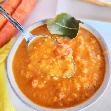 Creamy Carrot And Red Lentil Soup, Carrot And Red Lentil Soup, Recipe With Tomatoes, Lentils Benefits, 2024 Meals, Red Lentil Soup Recipe, Tomato Lentil Soup, Lentil Soup Recipe, Lentil Dishes