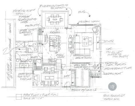 CUSTOM FLOOR PLAN DESIGN - STEP BY STEP — Tami Faulkner Design Villa Savoye Plan, Draw Floor, Tami Faulkner, Floor Plan Sketch, Cottage House Exterior, Kitchen Floor Plan, Scope Of Work, Interior Floor Plan, Floor Plans Ranch