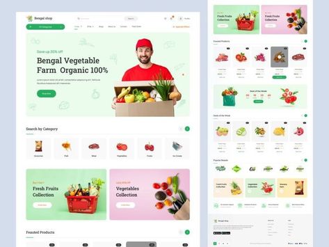 Vegetables Selling Shopify Store Design 🔥 ✅ Home Page Design ✅ Product Page Design ✅ FAQ & Privacy Policy Page ✅ Shipping & Tax Add ✅ Store SEO ETC Follow us On Instagram 👉 @devdexterous : #shopify #ecommerce #dropshipping #shopifystore #entrepreneur #ecommercebusiness #shopifydropshipping #fashion #business #smallbusiness #marketing #onlineshopping #digitalmarketing #shopifyseller #onlinebusiness #shopifyexperts #amazon #wordpress #shopping #onlinestore #woocommerce #webdesign Grocery Store Website Design, Grocery Website Design, 333 Project, Grocery Store Website, Grocery Website, Mobile Landing Page, Identity Card Design, App Home Screen, Modern Restaurant Design