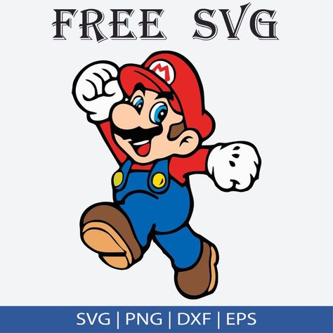 Super Mario Free, Mario Birthday Banner, Super Mario Svg, Mario Svg, Mario Crafts, Super Mario Shirt, Mario Shirt, Super Mario Birthday, Icon Sets