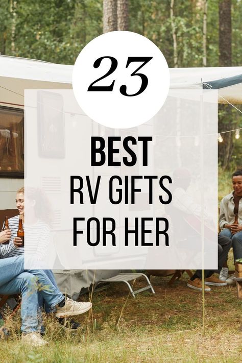 Looking for RV gifts for mom? Look no further! We have a list of 23 unique and practical gifts for RV travelers. Out gift guide includes all types of RV gifts for women, including camping clothes, fun toys, RV décor and practical RV gear. Read now to find the perfect RV gift for her! Rv Gift Ideas, Camping Gift Baskets, Gifts For Rv Owners, Rv Gifts, Rv Camping Checklist, Rv Living Full Time, Gifts For Campers, Camping Checklist, Camping Essentials