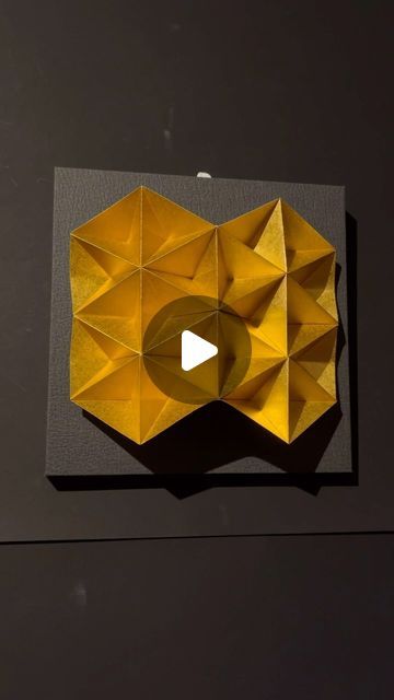 D.Hinklay on Instagram: "Origami; Triangles-mini(Gold)
I made it from a piece of paper and didn’t cut any part of paper to create it.
I designed it by myself.
#origami #geometric #asmr #折り紙 #gold" Origami Paper Art Step By Step, Origami Geometric Shapes, Origami Triangle, Origami Paper Folding, Geometric Origami, Paper Origami, Mini Gold, Piece Of Paper, Paper Crafts Diy Tutorials