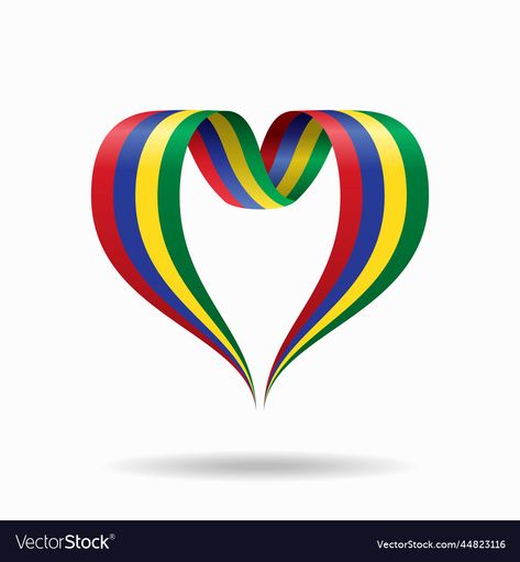 Mauritius Flag, Ribbon Background, Ribbon Vector, Mauritius, High Res, Png Images, Adobe Illustrator, Heart Shapes, Print On Demand