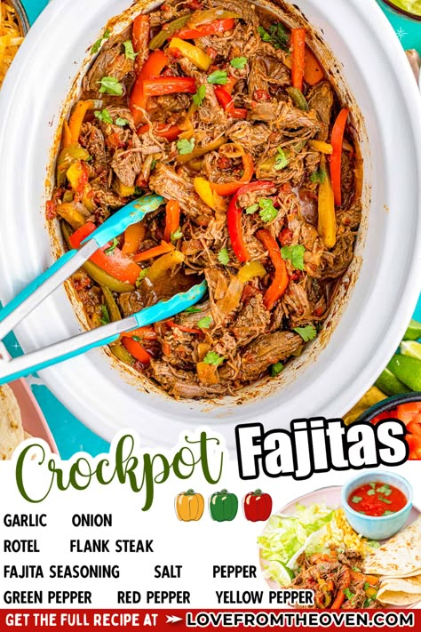 Steak Fajitas Crockpot, Fajita Sauce, Recipe Using Tortillas, Crockpot Fajitas, Slow Cooker Steak, Steak Fajita Recipe, Crockpot Steak, Homemade Fajita Seasoning, Fajitas Recipe