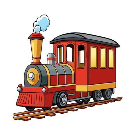 Train Vector Illustration, Train Cartoon, Train Vector, Premium Vector, Graphic Resources, Vector Illustration, Train