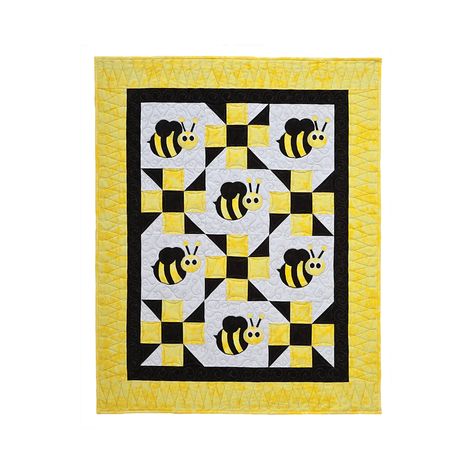 Bee Quilt Pattern, Bee Blanket, Bee Quilt, Quilt Applique, Childrens Quilts, Bee Baby, Jellyroll Quilts, Quilt Baby, Bee Gifts