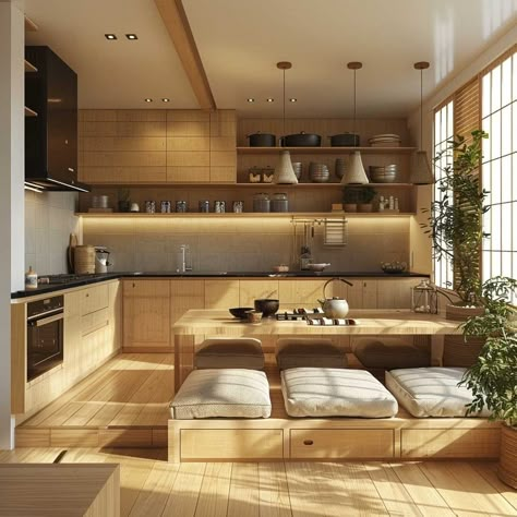 Japanese Wood House Architecture, Japanese Architecture Interior Design, Japanese Ryokan Interior, Japanese Themed House, Slanted Roof Interior, Home Interior Design Japanese, Tokyo House Interior, Vietnamese House Interior, Japanese Style Apartment Small Spaces