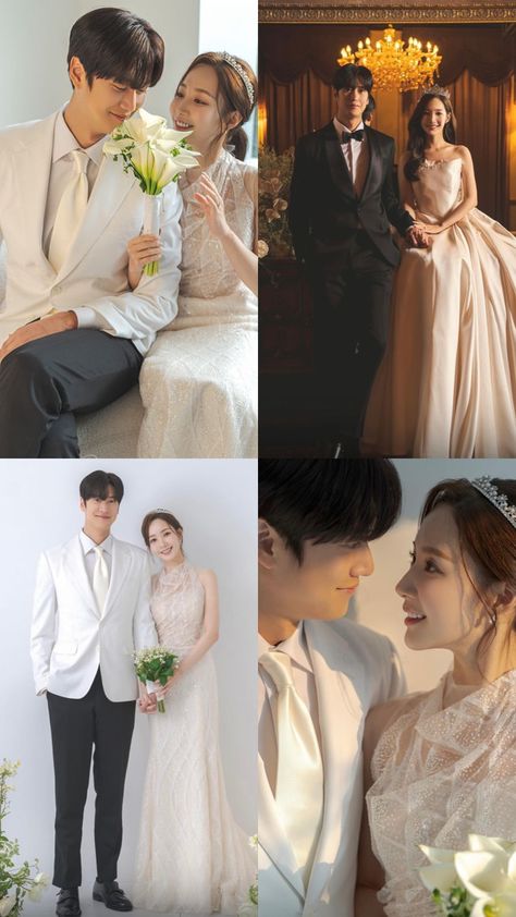 Kdrama Wedding Photoshoot, Kdrama Wedding, Proposal Quotes, Marry My Husband, Wedding Portrait Poses, Wedding Picture Poses, Ulzzang Couple, Business Proposal, Portrait Poses