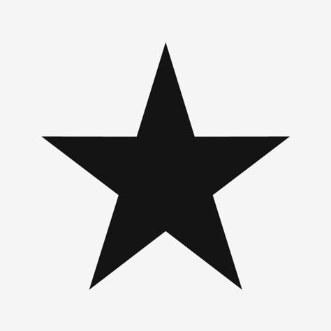 Star Vector, Black Star, White Background, White, Black