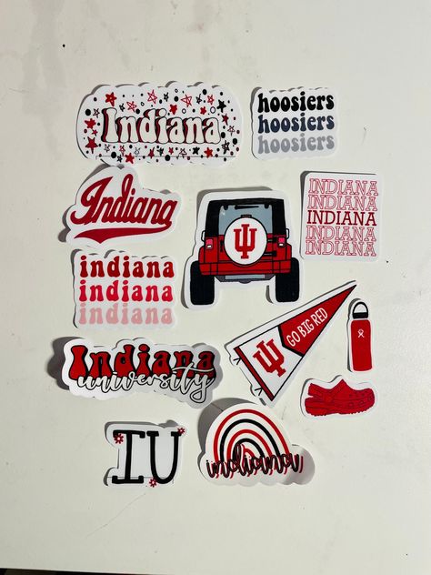 Iu Hoosiers, College Flags, Parents Weekend, College Stickers, Sticker Design Inspiration, Indiana Hoosiers, Kids Zone, Sticker Ideas, Indiana University