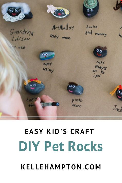 How to make DIY Pet Rocks that will entertain your kids for hours on end #etst #kellehampton Pet Rocks Craft, Easy Diy Art Projects, Class Pet, Pet Rock, Being Better, Crafts For The Home, Diy Art Projects, Diy Crafts For Kids Easy, Pet Rocks