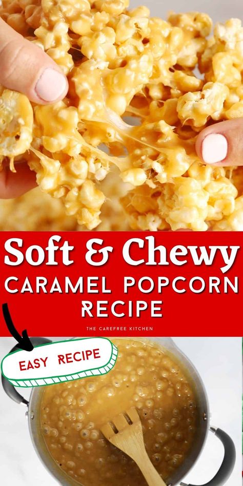 Homemade Carmel Popcorn, Homemade Carmel Corn, Homemade Popcorn Seasoning Recipes, Carmel Corn Recipe, Easy Caramel Popcorn, Popcorn Seasoning Recipes, Popcorn Recipes Sweet, Homemade Caramel Popcorn, Popcorn Balls Recipe