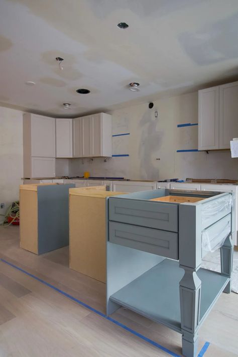 Kitchen Cabinet Install - They're Finally In! | The DIY Playbook Lowes Kitchen Cabinets, White Interior Paint, Diy Storage Rack, Office Built Ins, Diy Playbook, Shaker Style Doors, Luxury Marble, Installing Cabinets, New Cabinet