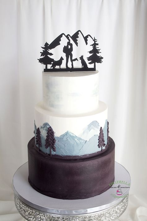 Mountain Theme Wedding, Mountain Wedding Cake, Rustic Wedding Cakes, 4 Tier Wedding Cake, Wyoming Weddings, 3 Tier Wedding Cakes, Rustic Style Wedding, Fresh Flower Cake, Themed Wedding Cakes