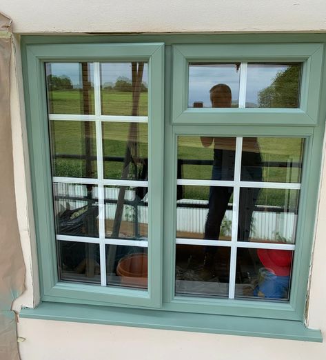 UPVC Window Spraying After Picture Sprayed Upvc Windows, White Upvc Windows Exterior, Painting Upvc Windows, Upvc Windows And Doors, Pvc Windows, Upvc Windows, Windows Exterior, Home Doors, Spray Painting