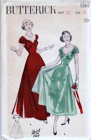 1940s Dance Dress, Vintage Necklines, Dress Bodice Pattern, Draped Dress Pattern, Vintage Fashion Sketches, Butterick Dress Patterns, Prom Dress Pattern, Vintage Clothes Patterns, Cocktail Dress Patterns