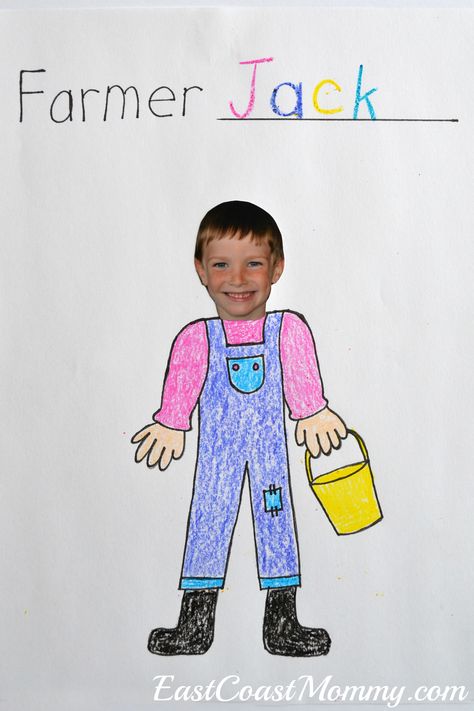 Farmer Craft Preschool Free Printable, Farms Preschool Crafts, Farmer Crafts For Preschool, Farmer Crafts For Toddlers, Farmer Activities Preschool, Farmer Craft Preschool, Farm Craft For Toddlers, Farm Crafts For Toddlers, Farm Crafts Preschool