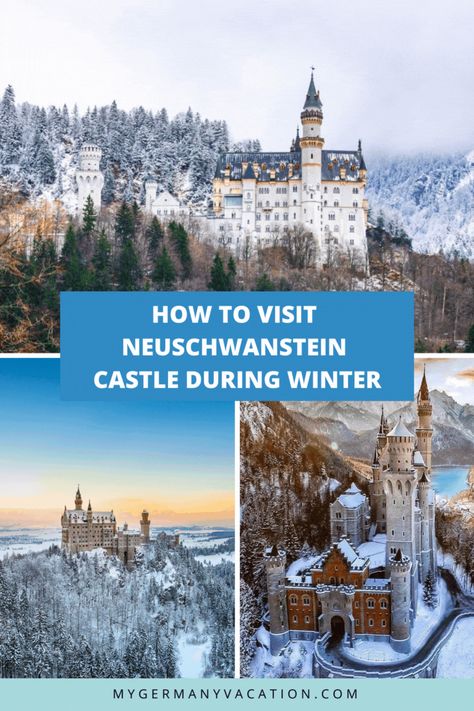 Neuschwanstein Castle Winter, Neuwachstein Castle, Castle In Winter, Winter Castle, Sister Trip, Hohenzollern Castle, Castle Christmas, Germany Trip, German Travel