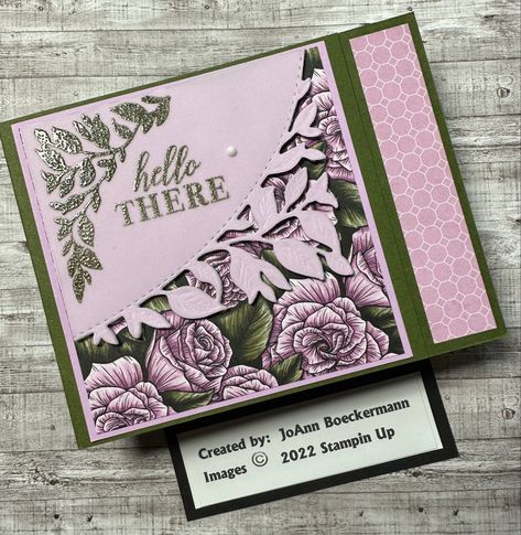 Around the Bend Bundle with Favored Flowers DSP from the Spring Mini Catalog and the DSP from the 2023 Sale A Bration Catalog. #aroundthebend #favoredflowers Stampin Up Around The Bend Cards, Around The Bend Stampin Up Cards, Stampin Up Around The Bend, Stampin Up Fragrant Flowers, Stampin Up 2023, Flower Bundle, Around The Bend, Fancy Flowers, Counting Cards